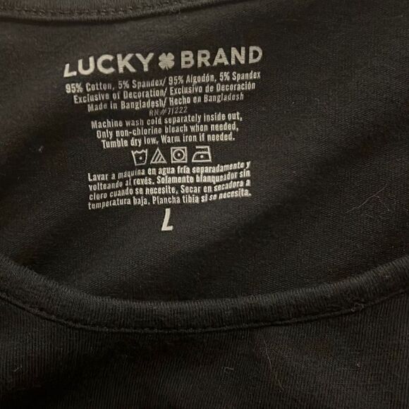 Lucky Brand large black fitted tank - Picture 3 of 3